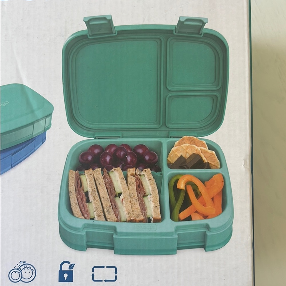 Bentgo Fresh Lunch Box Set - Blue and Green New, set of 2 Back to School! - Picture 4 of 9